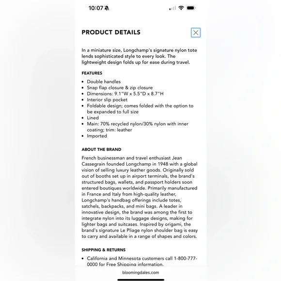 Longchamp Le Pliage Small - Picture 2 of 8